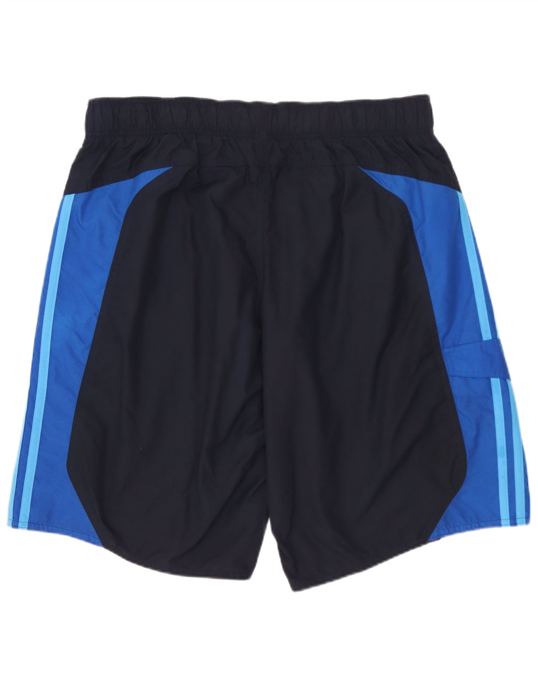 Pantaloncini da bagno Adidas Cargo da uomo medi in nylon color block blu navy