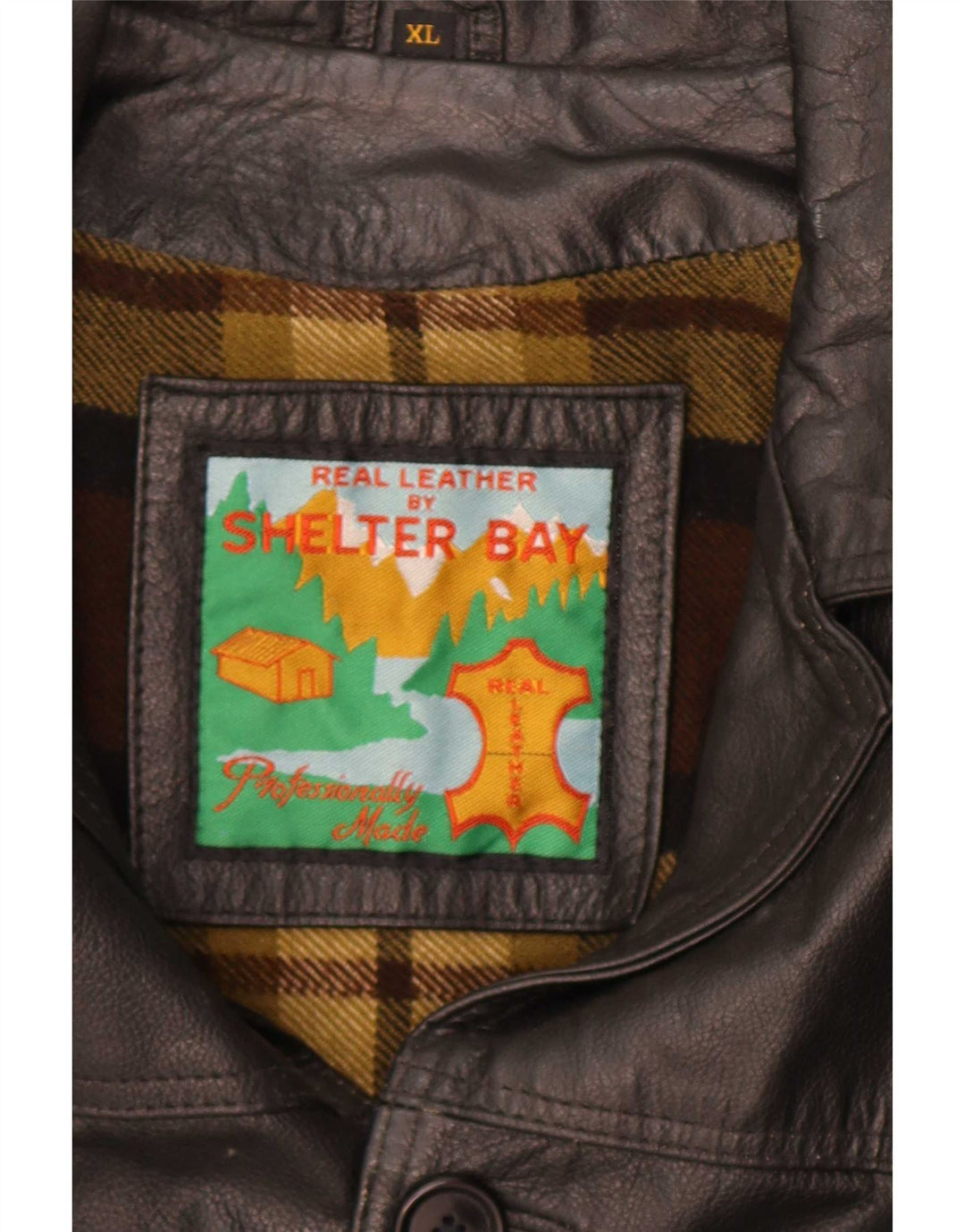 Giacca in pelle da uomo Shelter Bay UK 42 XL Nera