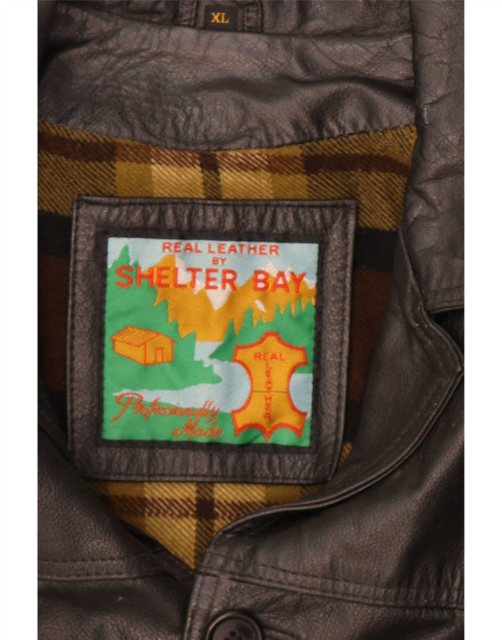 Giacca in pelle da uomo Shelter Bay UK 42 XL Nera