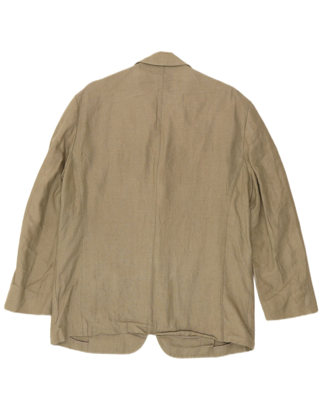Giacca blazer a 3 bottoni Marks & Spencer da uomo UK 40 Lino kaki medio