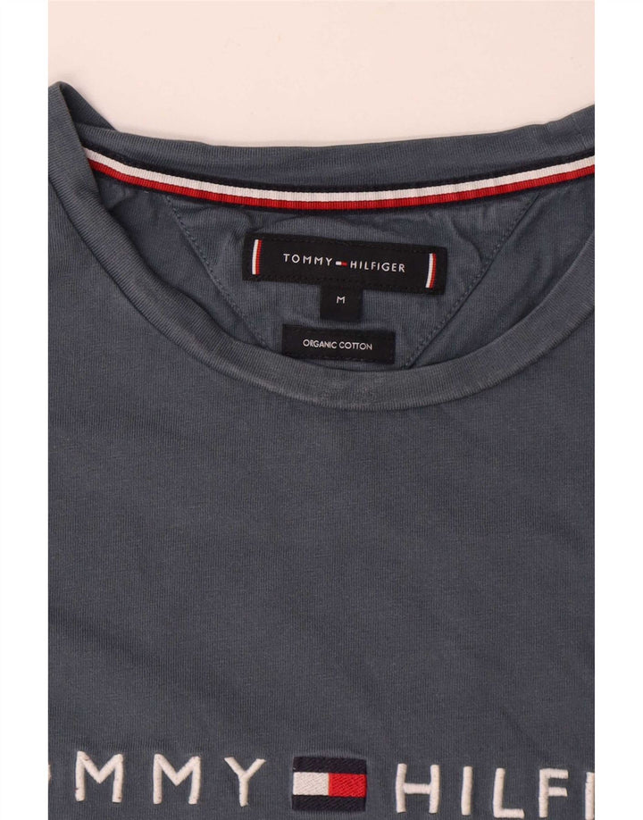T-shirt grafica da uomo Tommy Hilfiger Top in cotone grigio medio