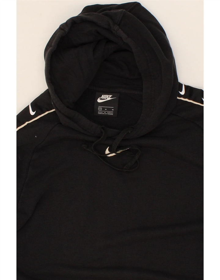 Felpa con cappuccio grafica da uomo NIKE, cotone nero medio