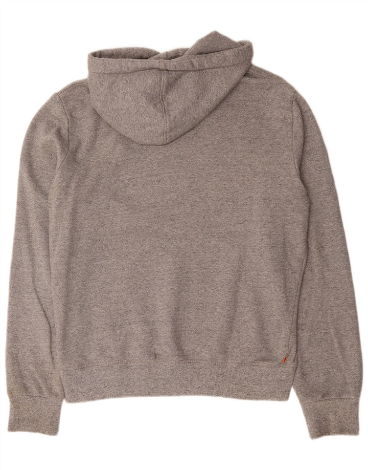 Maglione con cappuccio grafico da uomo Superdry grande in cotone grigio