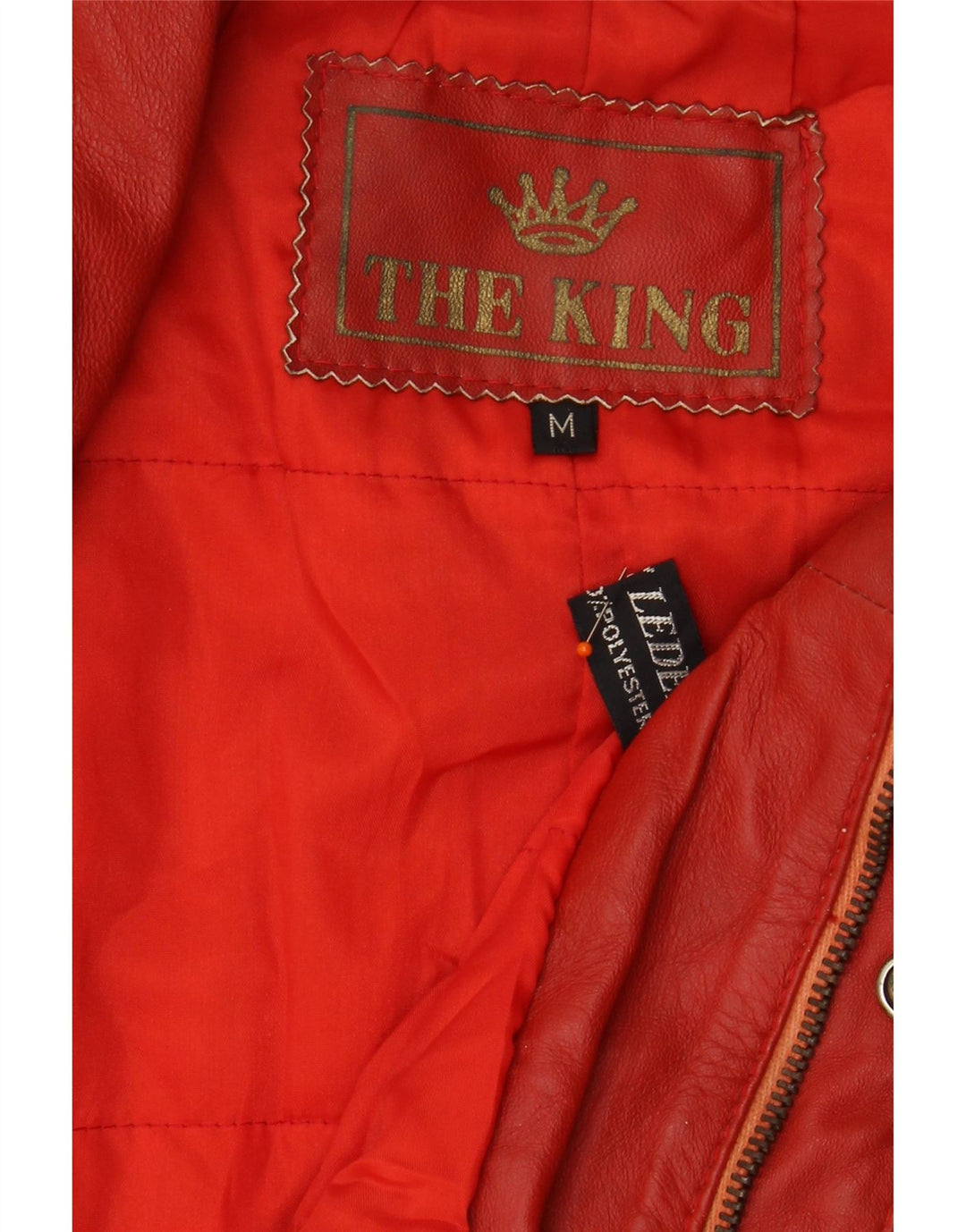 Gilet in pelle da uomo VINTAGE UK 38 in pelle rossa media