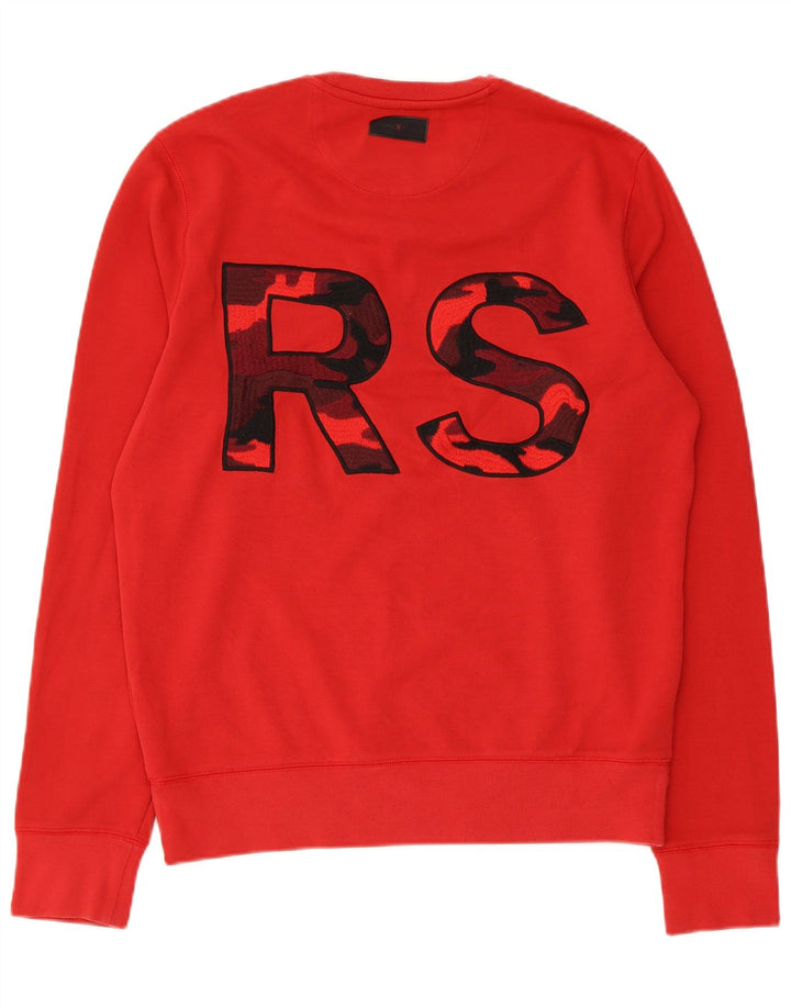 Felpa grafica da donna Michael Kors Maglione UK 14 Cotone rosso medio