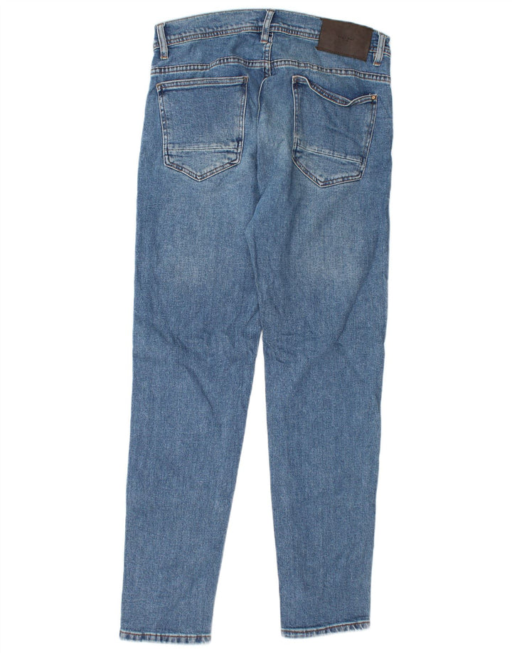 Jeans slim da uomo Zara EU 42 Large W32 L30 Blu