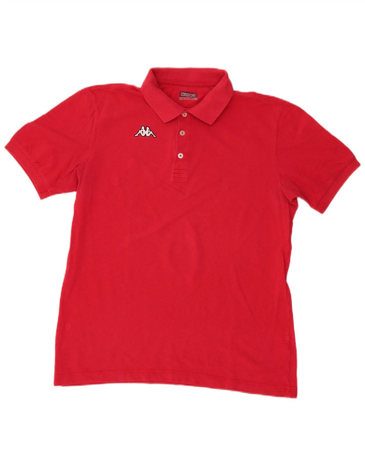 Polo KAPPA da uomo XL in cotone rosso