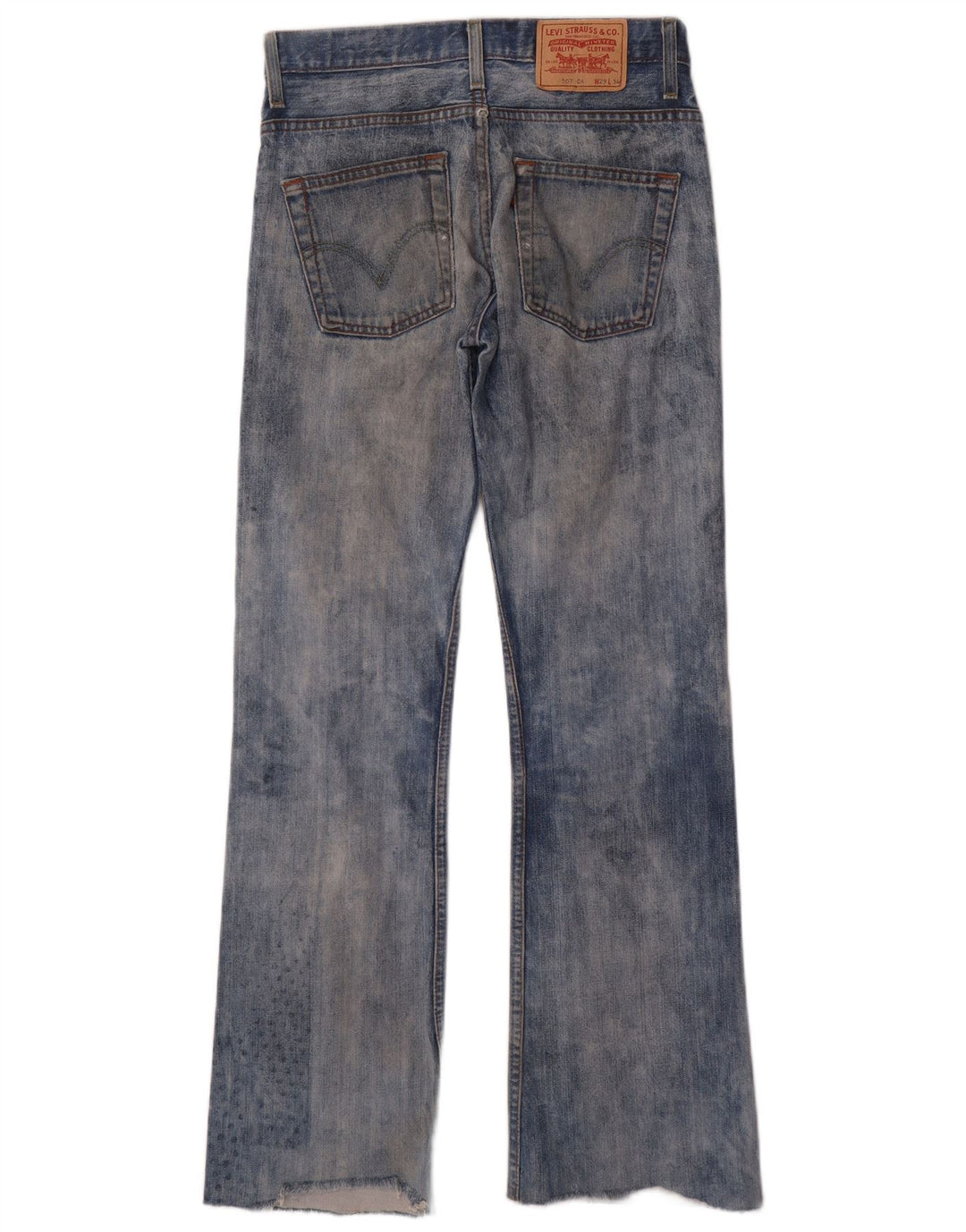 Levi's Uomo 507 Jeans Bootcut W29 L32 Cotone Blu