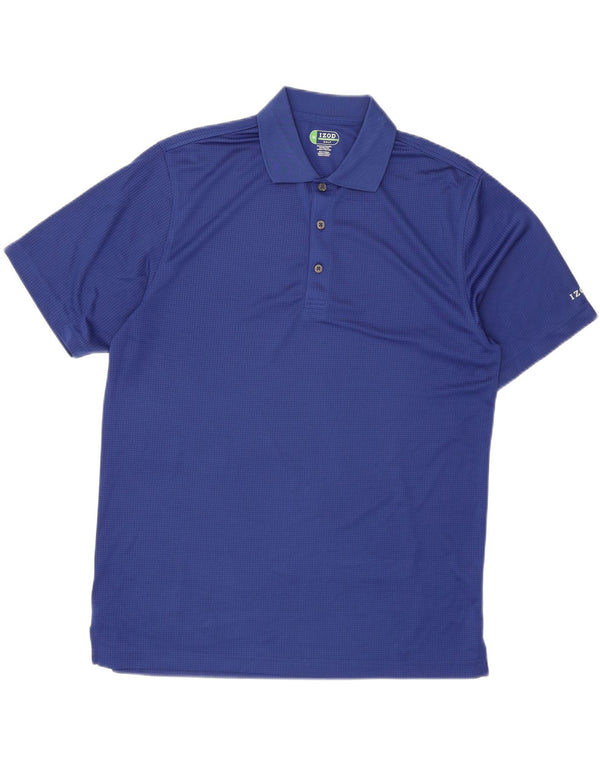 Polo da uomo Izod in poliestere blu medio