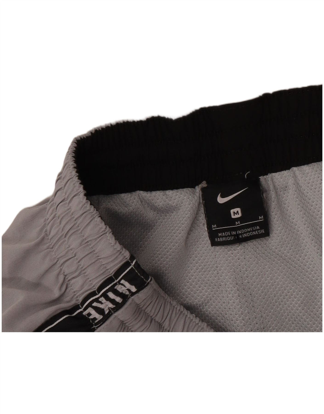 Pantaloncini sportivi grafici Nike da uomo in poliestere color block grigio medio