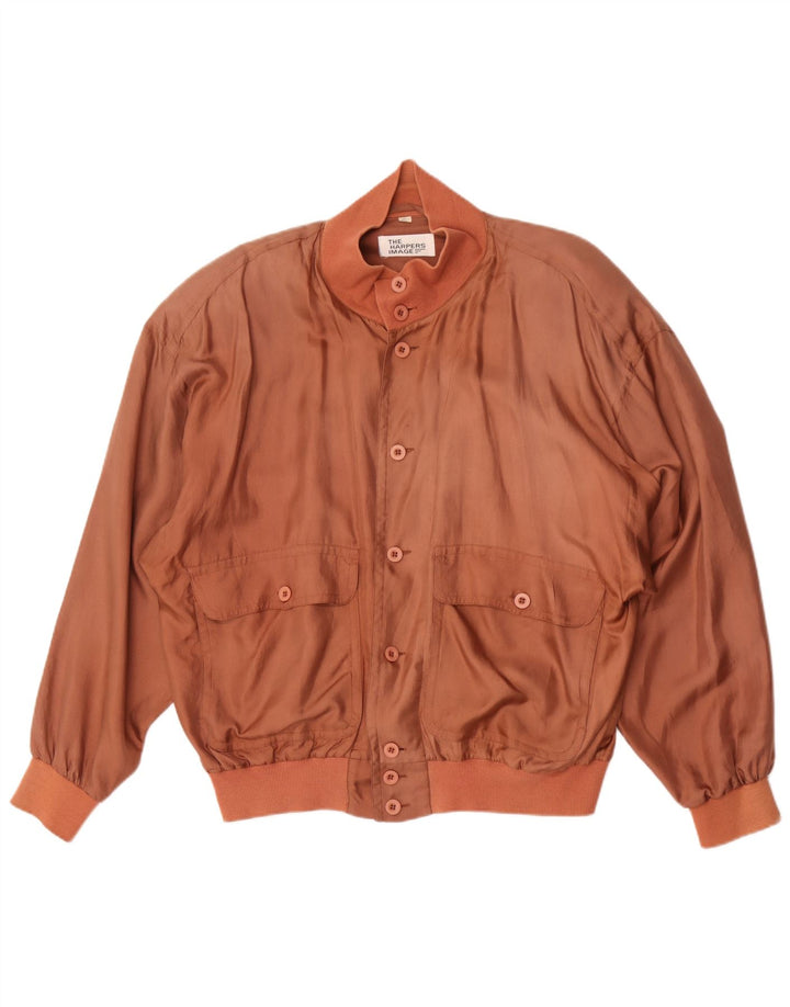 Giubbotto bomber vintage da uomo UK 38 in seta rosa medio