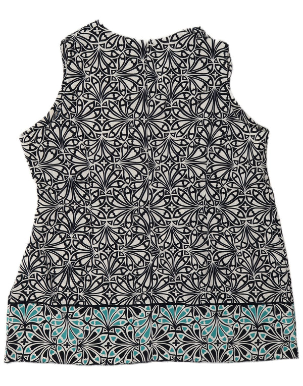 Marks & Spencer Womens Sleeveless A-Line Dress UK 24 4XL Navy Blue Floral