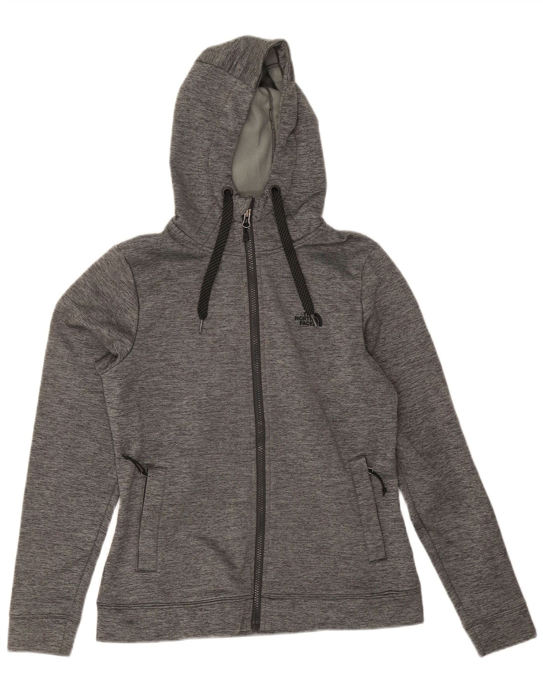 Felpa con cappuccio e zip da donna The North Face UK 12 Poliestere grigio medio