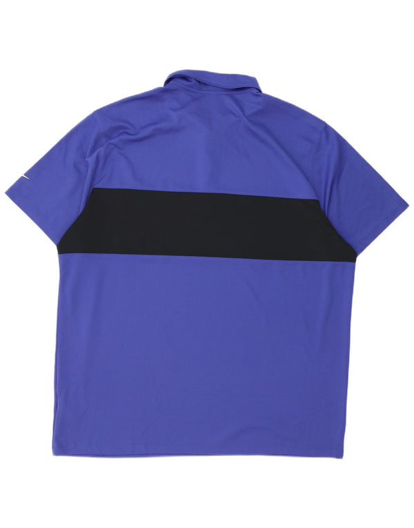 Polo Nike Da Uomo Dri Fit Standard 2XL Viola Colourblock Poliestere