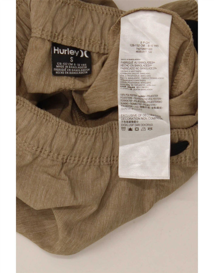 Pantaloncini sportivi da bambino Hurley 8-9 anni piccoli in poliestere marrone