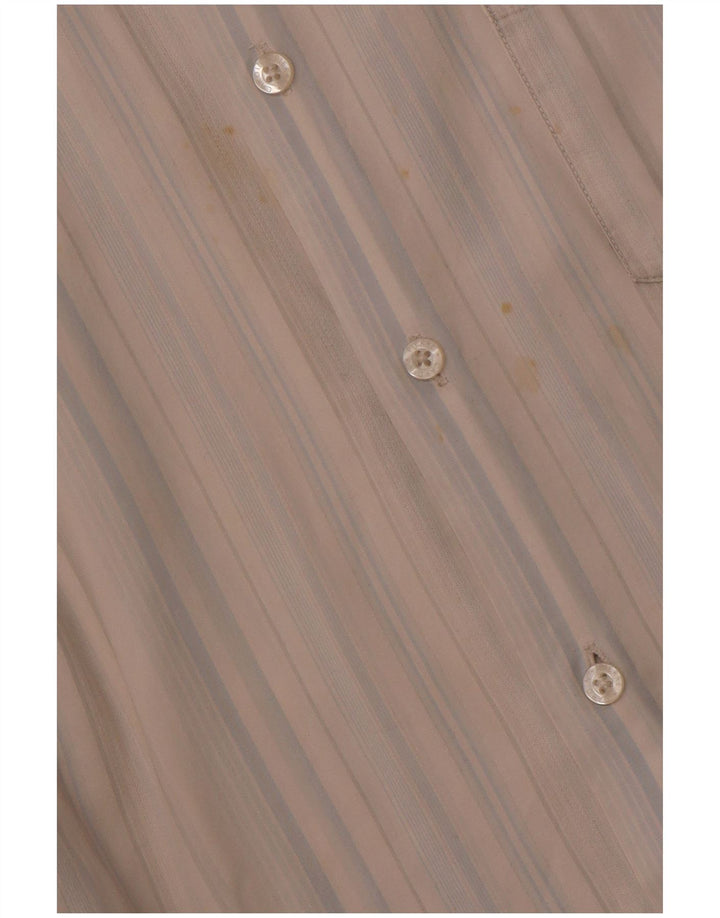 PIERRE CARDIN Camicia a maniche corte da uomo 2XL Cotone a righe blu