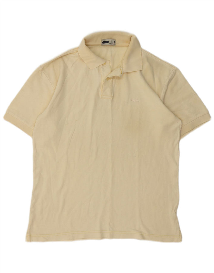 Polo da uomo Fila IT 50 cotone bianco sporco medio