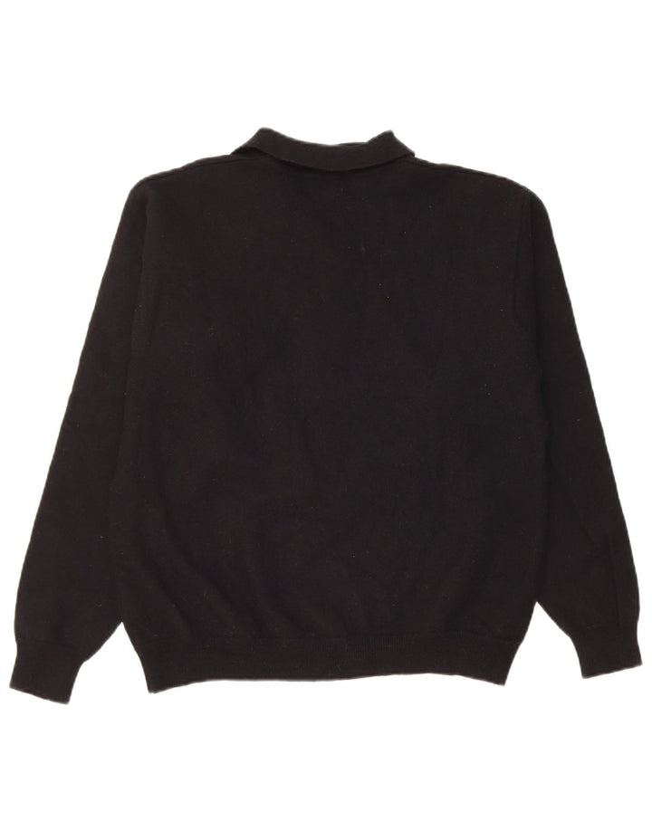 Eddie Bauer Maglione da uomo con collo alto in lana nera media