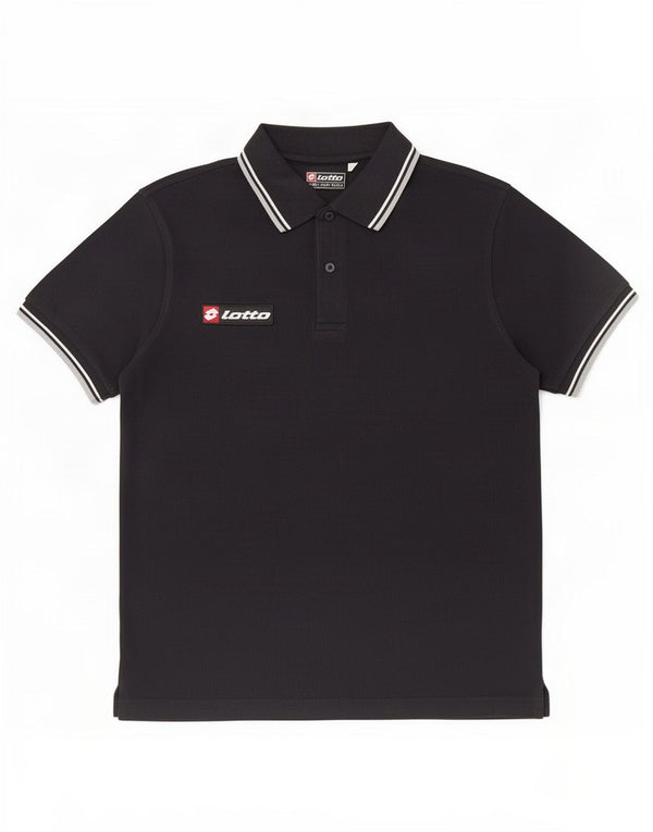 Polo da uomo Lotto in cotone medio blu navy