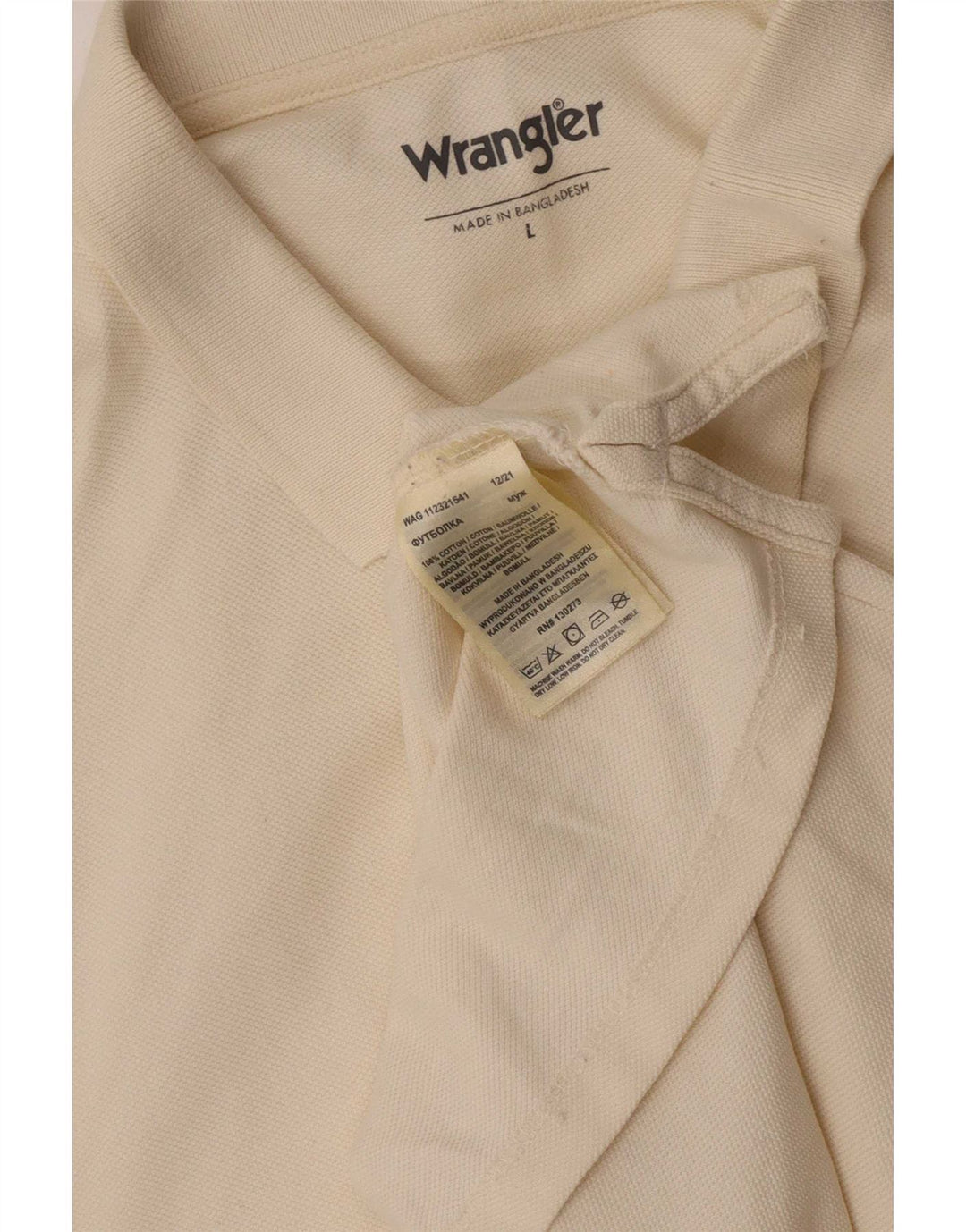 Polo da uomo Wrangler grande in cotone giallo
