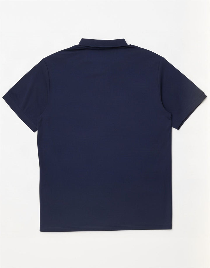 Polo Adidas da uomo XL in poliestere blu navy