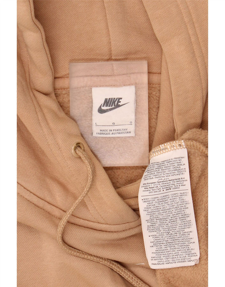 Felpa con cappuccio Nike da uomo, vestibilità ampia, grande, in cotone beige