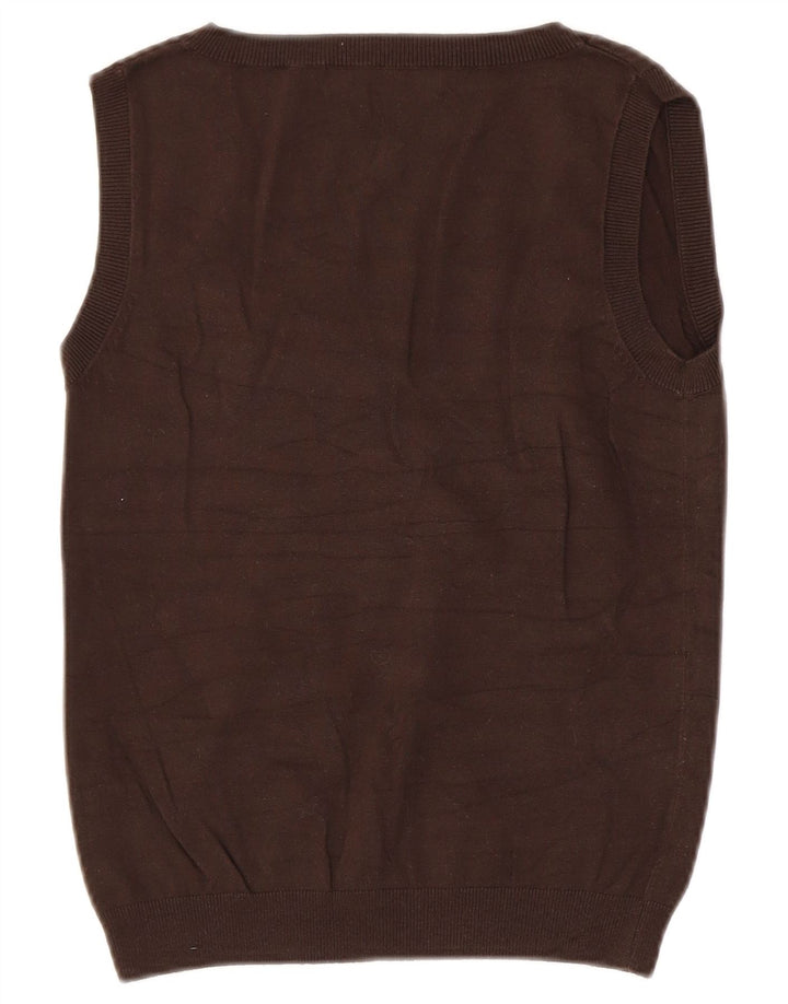 Canottiera da donna Zara UK 12 in cotone marrone medio