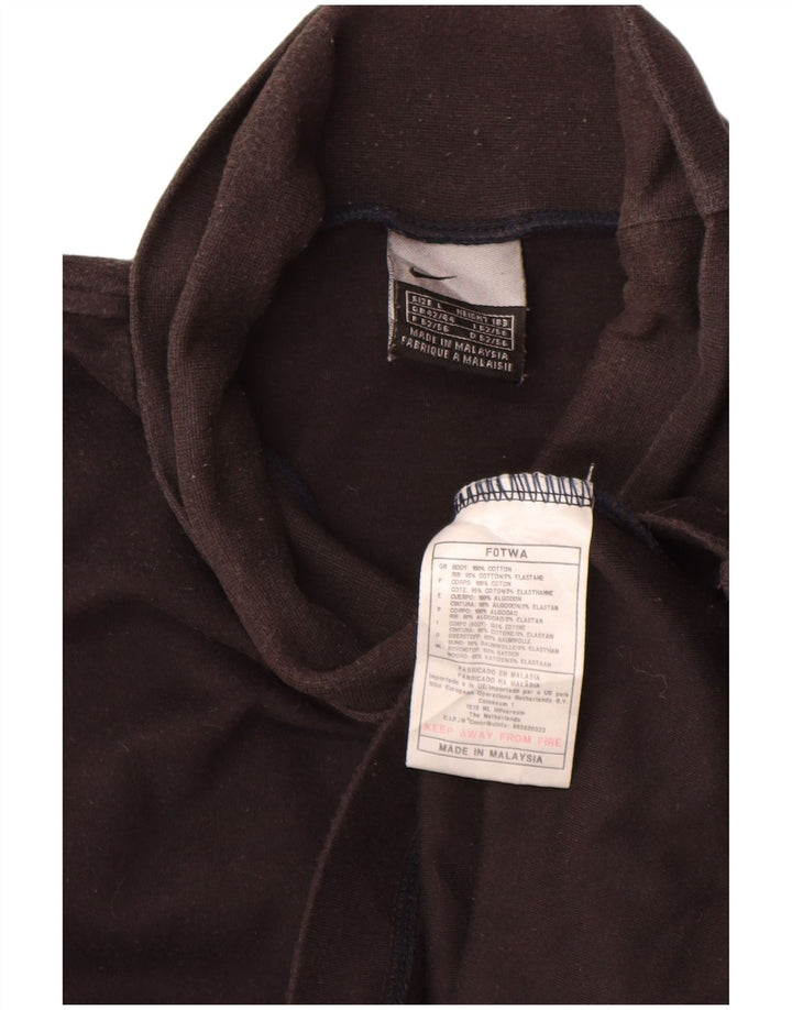 Top Nike da uomo a maniche lunghe UK 42/44 grande cotone nero