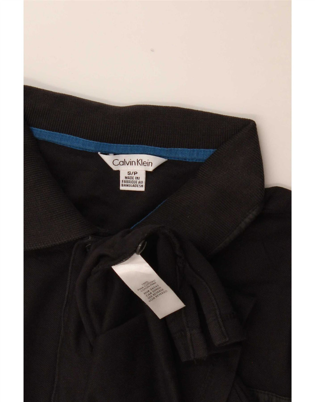 Polo da uomo Calvin Klein piccola in cotone nero