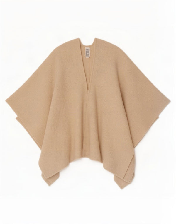 Marks & Spencer Womens Poncho Cardigan Sweater One Size Beige Polyester