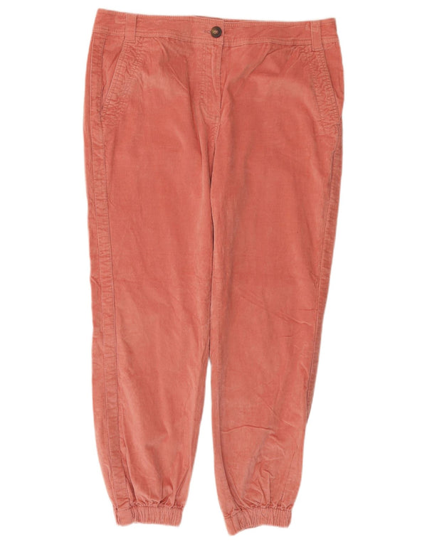 BODEN Pantaloni da jogging da donna in velluto a coste corti UK 14 Large W34 L25 Rosa