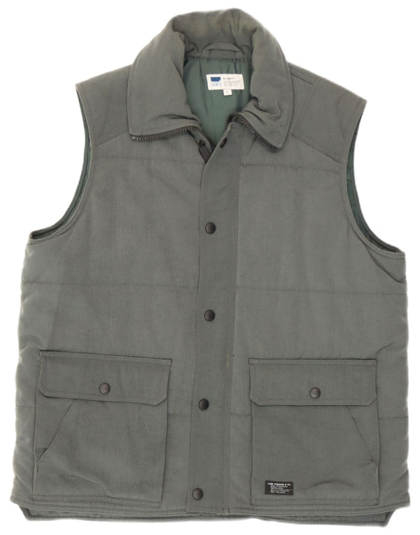 Gilet imbottito da uomo Levi's UK 40 Large Verde in poliammide