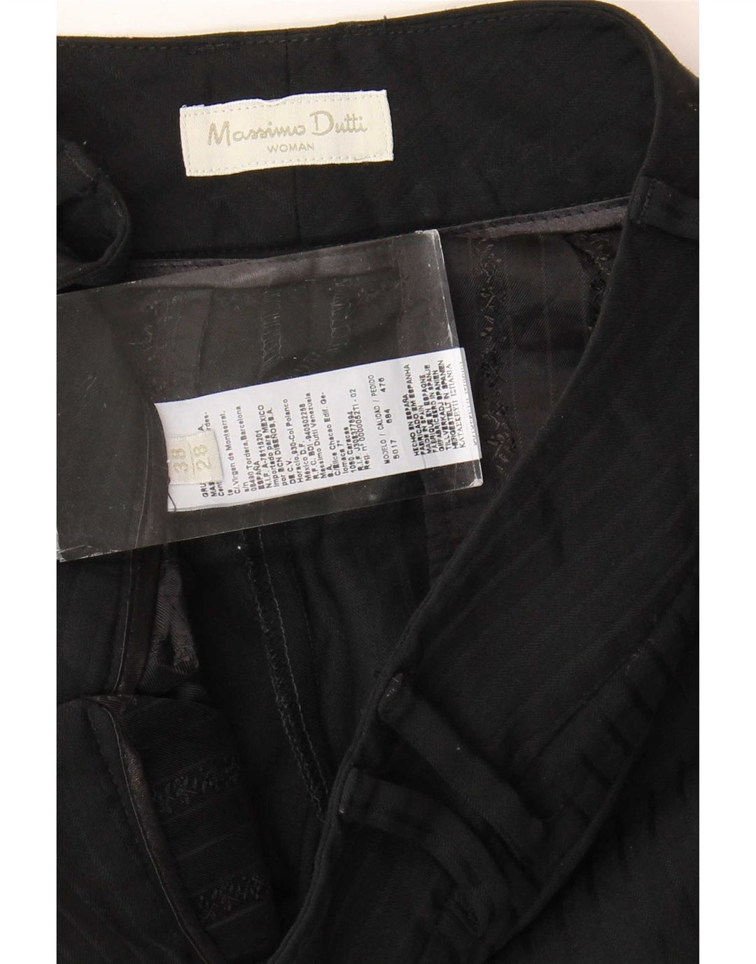 Pantaloni chino da donna Massimo Dutti EU 38 Small W28 L30 a righe nere