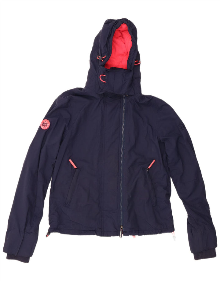 Giacca a vento grafica da donna SUPERDRY UK 14 medio blu navy