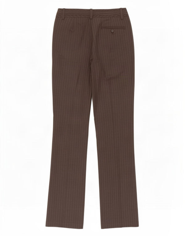 Pantaloni Chino Dritti Da Donna Benetton IT 42 Medi W32 L34 Marrone A Righe