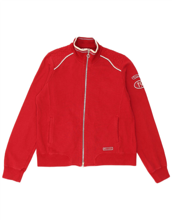 Giacca da tuta grafica da donna Champion UK 14 grande cotone rosso