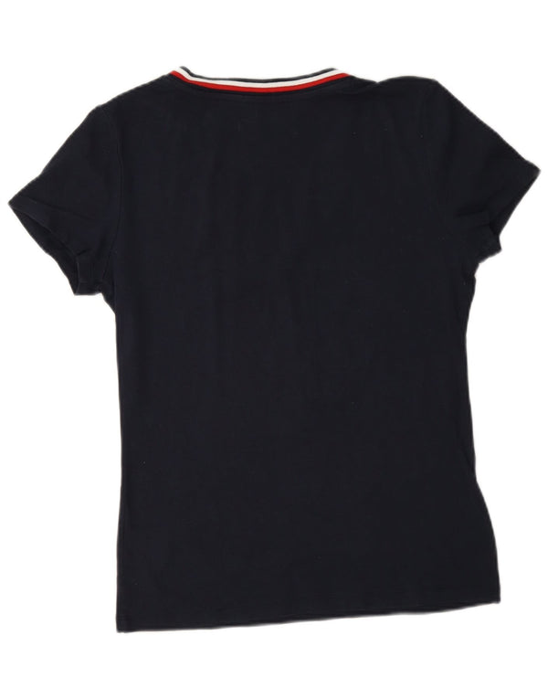 T-shirt da donna Tommy Hilfiger Top UK 14 cotone blu navy medio