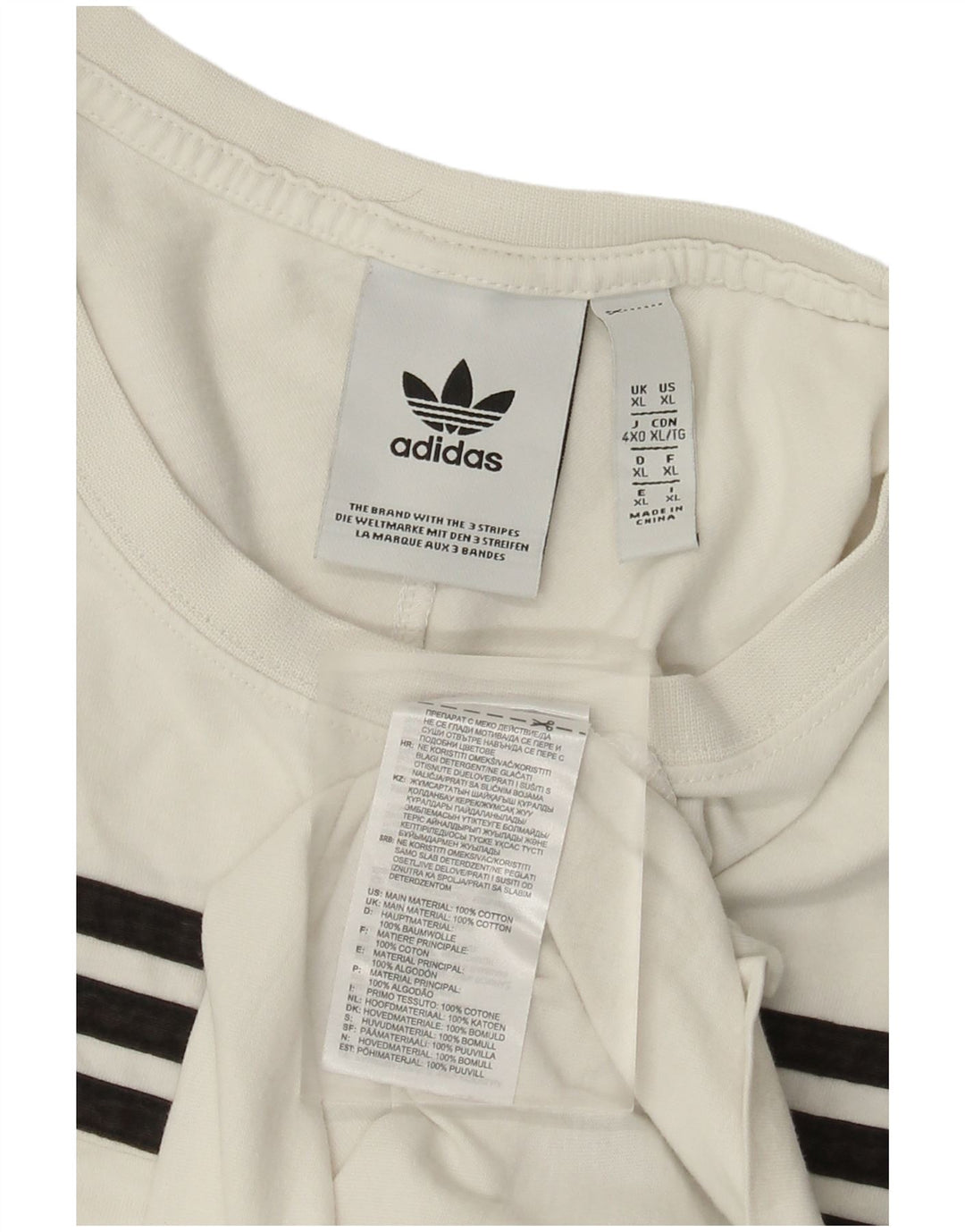 T-shirt da uomo Adidas Top XL in cotone bianco