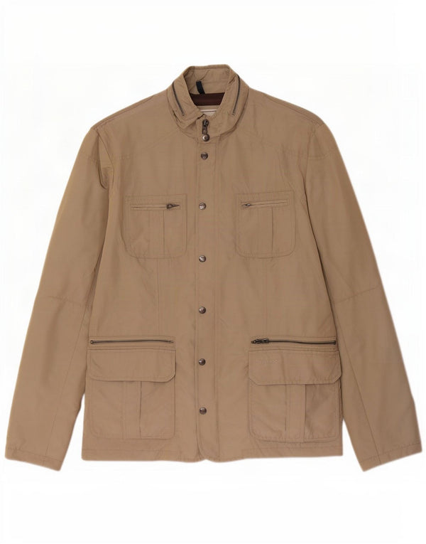 Geox Giacca da uomo Respira con cappuccio Utility UK 46 3XL Beige Poliammide