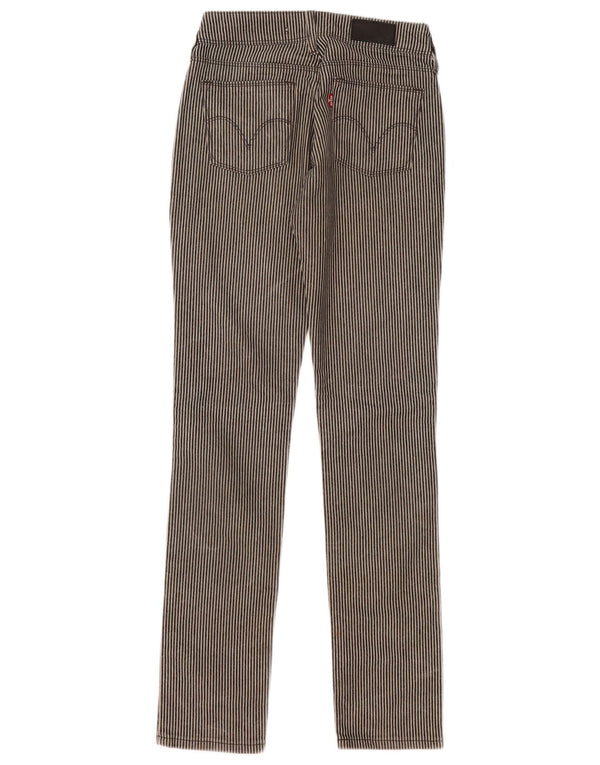 Levi's Donna 473 Pantaloni skinny casual W29 L34 Cotone gessato grigio