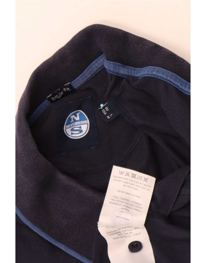 Polo da uomo North Sails in cotone blu navy medio
