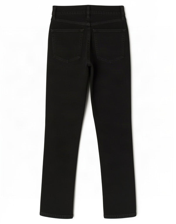 Jeans dritti da donna Zara EU 34 2XS W24 L26 cotone nero