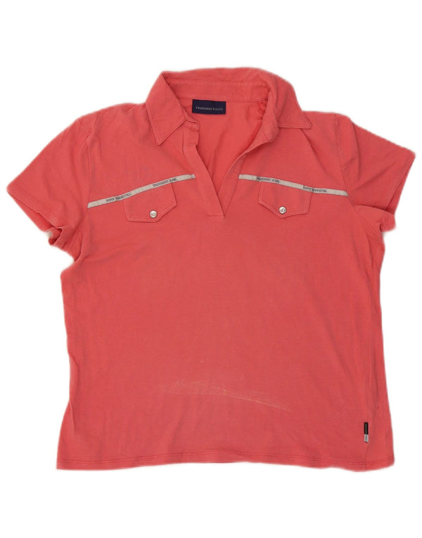 Polo Donna Trussardi UK 18 XL Cotone Rosa