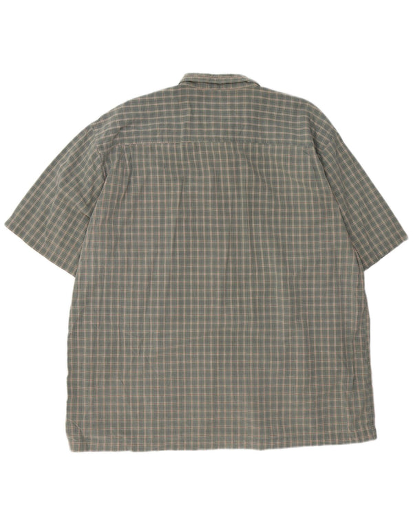 Camicia a maniche corte da uomo IZOD XL in cotone a quadri kaki