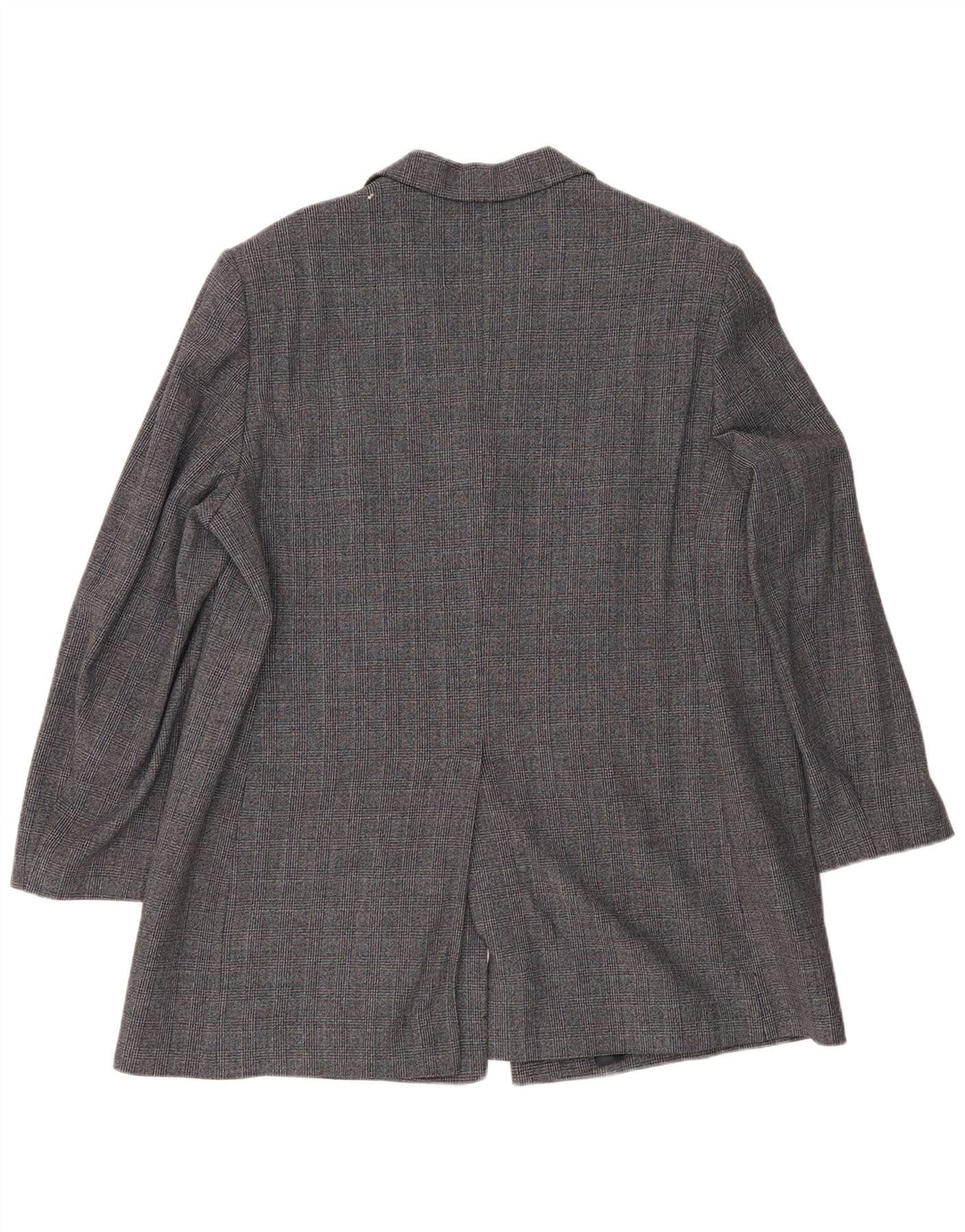 ELENA MIRO Giacca blazer a 3 bottoni da donna UK 22 2XL Pied de poule blu navy