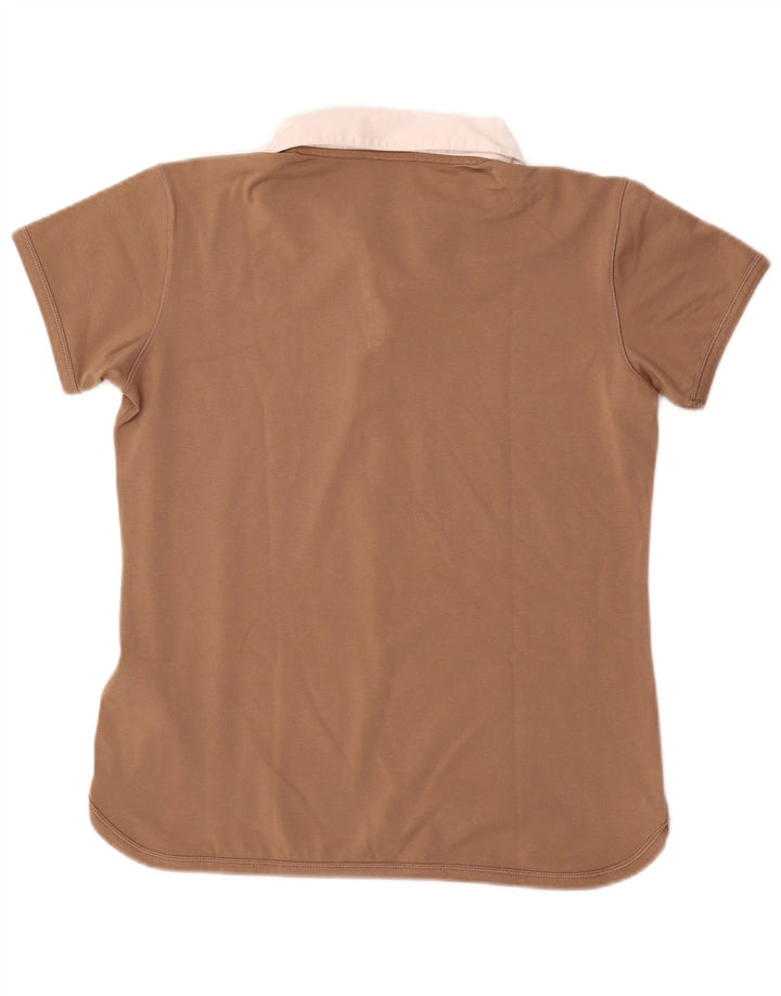Polo Nike da donna UK 10/12 cotone marrone medio