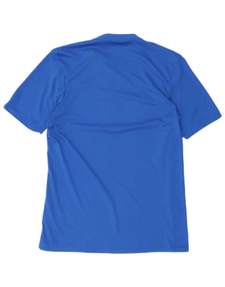 T-shirt grafica Adidas da uomo Climalite Top piccolo poliestere geometrico blu