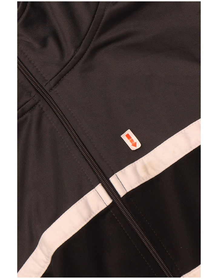 RUSSELL ATHLETIC Mens Tracksuit Top Jacket Small Black Striped Polyester