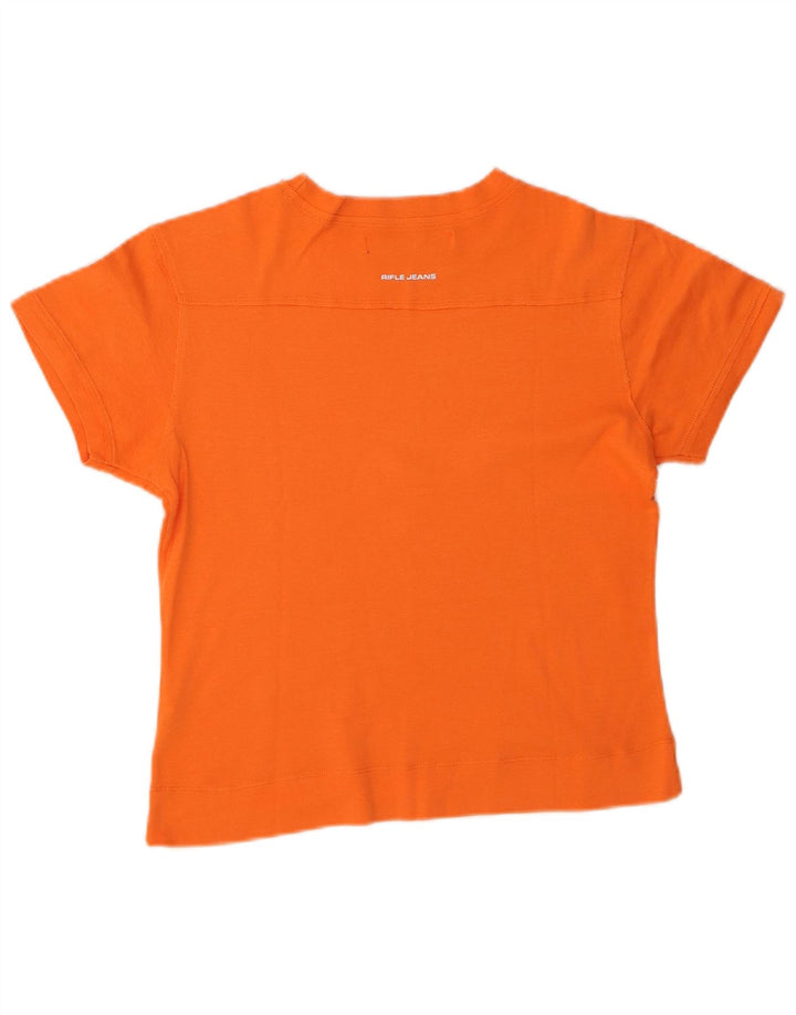 Maglietta corta da donna Rifle Top UK 14 Large Arancione
