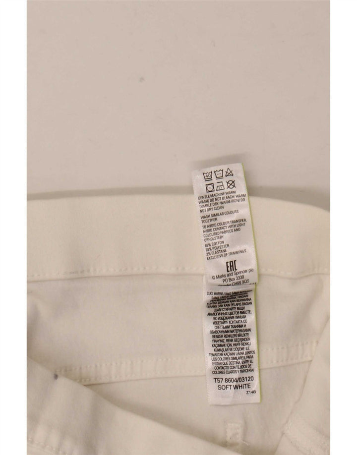 Jeans Jeggings da donna Marks & Spencer UK 12 Medio W32 L28 Cotone bianco